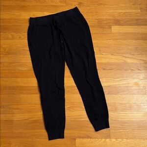 Amazon Essentials Classic Solid Black Heathered Pull-On Jogger Sweatpants Small
